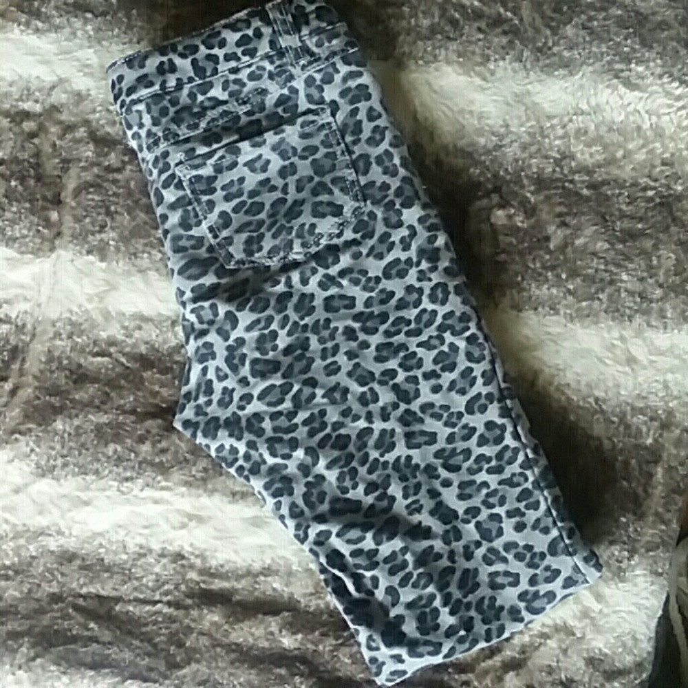Greg Leopard Print Stretch Skinnies